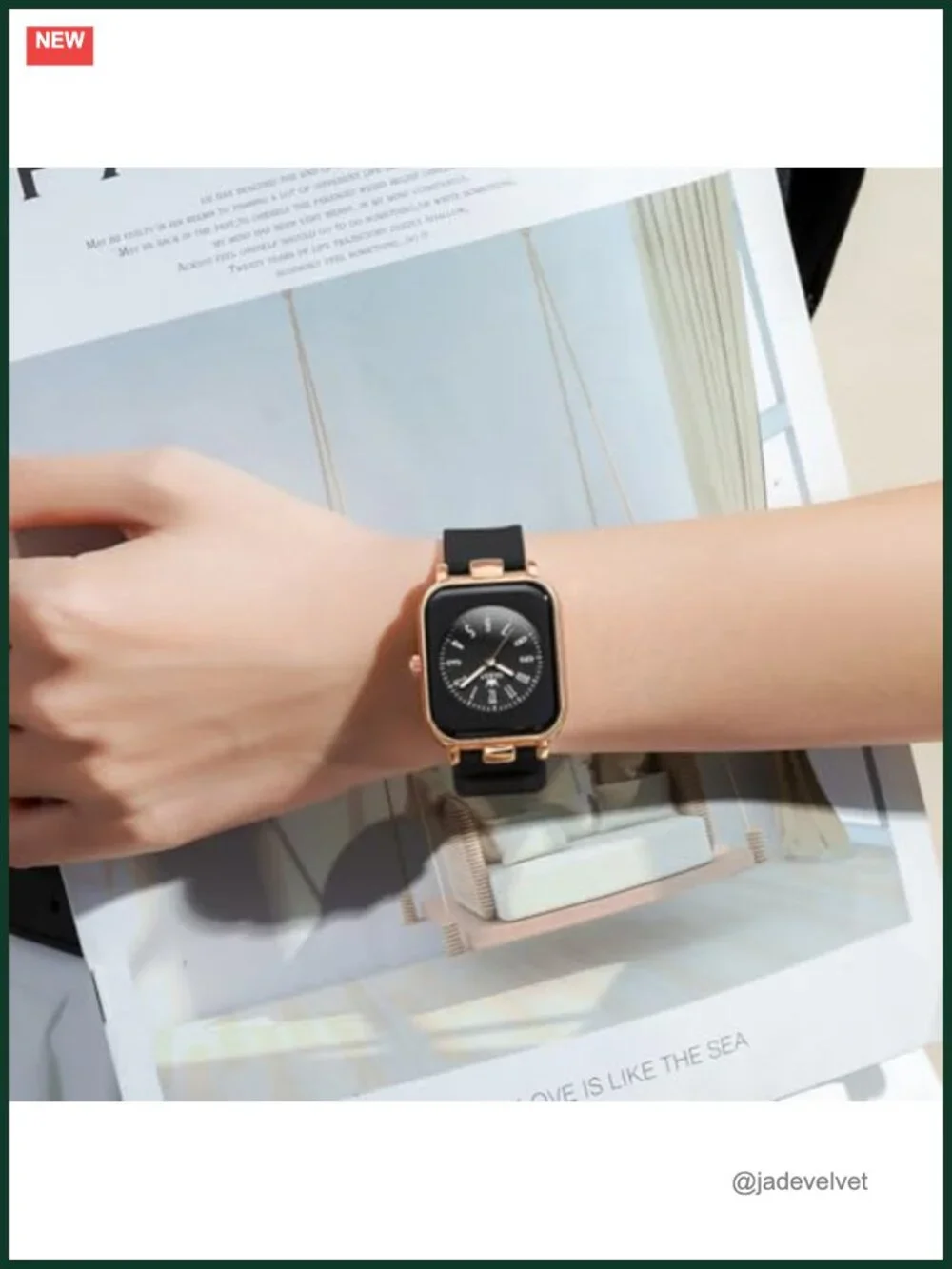 Quartz Wrist Watch Waterproof Silicone Band Square Luminous Minimalist Gift